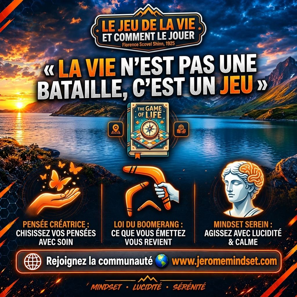 Le Jeu de la vie et comment le jouer — Florence Scovel Shinn, 1925 : la vie n’est pas une bataille, c’est un jeu ; pensée créatrice, loi du boomerang et mindset serein — Jérôme Mindset